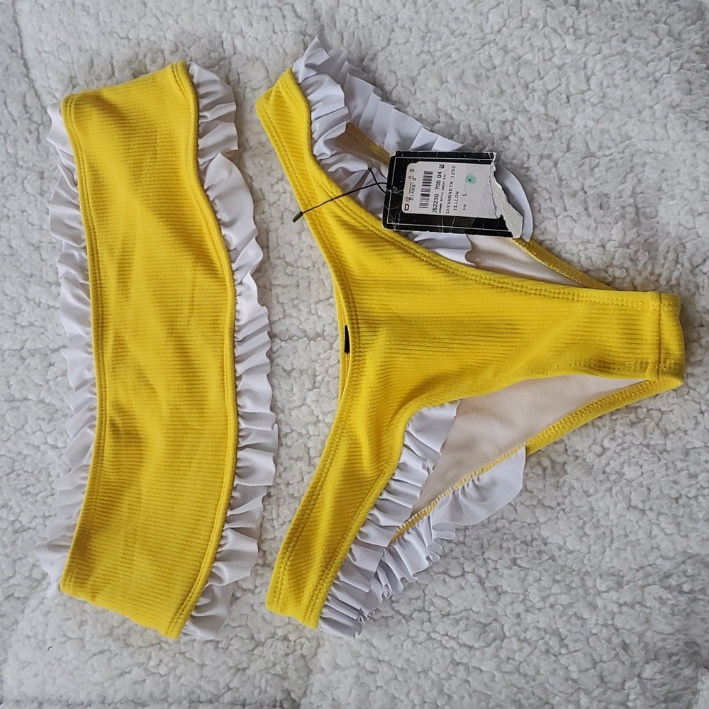 🆕 stark swim Yellow Textured Bikini Set